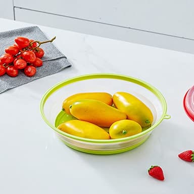 Collapsible Microwave Splatter Cover, 10.5 Inch, Dishwasher-safe, Microwave Plate Cover With Steam Vent，BPA-Free Silicone & Plastic(1 PCS,blue) - Image 2