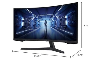 SAMSUNG 34' Odyssey G5 Ultra-Wide Gaming Monitor with 1000R Curved Screen, 165Hz, 1ms, FreeSync Premium, Large Display, Eye Comfort, Multiple Ports, WQHD, LC34G55TWWNXZA, Black - Image 12
