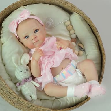 KSBD Realistic Reborn Baby Dolls - 20 Inch Cute Lifelike Real Life Baby Dolls Newborn Silicone Baby Dolls Girl with Soft Full Vinyl Body and Accessories can Swimming for 3+ Years Old Kids Gifts - Image 3