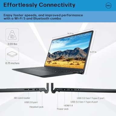 Dell Inspiron 15 Touchscreen Laptop, 15.6" FHD Anti-Glare Display, AMD Ryzen 7 7730U (Beat Intel i7-1355U), 64GB RAM, 2TB SSD, 128 GB UFD, AMD Radeon Graphics, Wi-Fi, HDMI, Webcam, Windows 11 Pro - Image 6