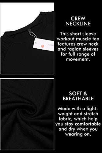COOFANDY Men's Gym Shirts Workout Muscle Tee Short Sleeve Hipster Hip Hop T Shirts Black XXL - Image 6