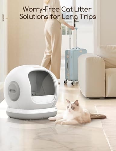 Meowant Self Cleaning Litter Box, Automatic Litter Box Self Cleaning with APP Control, 75L Extra Large Open Low Entry Smart Cats Litter Boxs for Multi-Cat Compatible Senior Cats Large Cats - Image 7