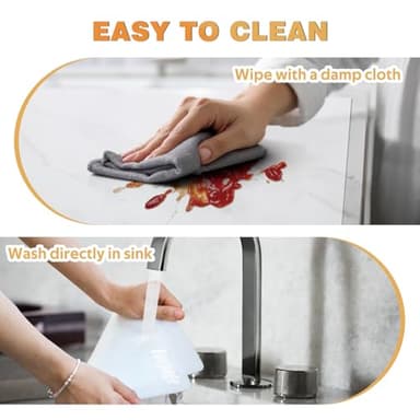 49.2" x 15.7" Large Silicone Mat for Kitchen Counter Protector, Cuttable Silicon Countertop Protector Mat Heat Resistant Mats for Countertop, Cut to Fit Placemat Ship Roll by Foepoge, Translucent - Image 8