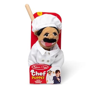 Melissa & Doug Chef Puppet (Al Dente) with Detachable Wooden Rod Pretend Play Chef Puppet Pepe - Image 6