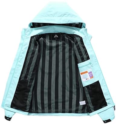 MOERDENG Women's Waterproof Rain Jacket Lightweight Raincoat Hooded Hiking Jacket Softshell Windbreaker - Image 5