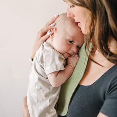 Konssy Muslin Baby Burp Cloths 6 Pack, Soft Absorbent 100% Cotton Burping Clothes for Newborns, Baby Boys and Girls, Unisex - Image 4