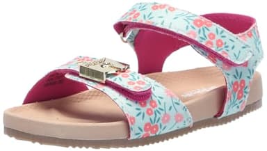 Dr. Scholl's Shoes Original Toddler Flat Sandal AQUA Blue Floral Nylon 11 M - Image 1