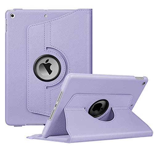 Fintie Rotating Case for iPad 9th Generation (2021) / 8th Generation (2020) / 7th Gen (2019) 10.2 Inch - 360 Degree Rotating Stand Cover with Pencil Holder, Auto Wake Sleep, Lilac Purple - Image 1