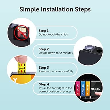 DAM aila 950XL 951XL Combo Compatible for HP 950 XL 951 XL Ink Cartridge Replacement for HP OfficeJet Pro 8600 8610 8620 8100 8630 8660 8640 8615 76DW 251DW (1 Black, 1 Cyan, 1 Magenta, 1 Yellow) - Image 4