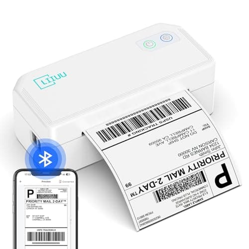 Thermal Shipping Label Printer, 4x6 Bluetooth Label Printer for Shipping Packages Small Business Mailing, Support iOS, Android, Mac, Windows, Chrome, Used for UPS, USPS, Ebay, Etsy, Amazon