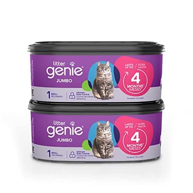 Litter Genie Refill Bags | Jumbo 2-Pack, 56 Total ft | Up to 8 Months of Supply in 2 cartridges | Ultimate Odor Control Cat Litter Bags - Image 1