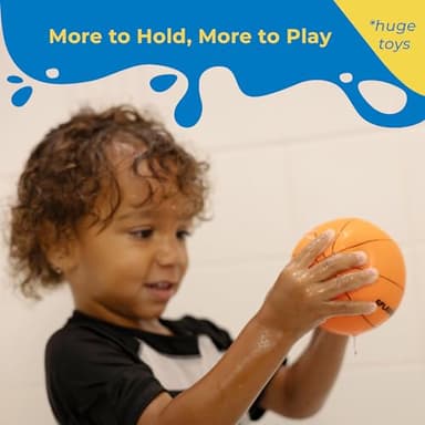 SplashEZ Baby Sports Bath Toys | Mold Free Bath Toys for Kids & Toddlers with No Hole for Water | Balls Set Ideal Size for Little Hands | Safe, Durable for Baby Tub Pool Fun for Boys Girls Ages 0 & Up - Image 6