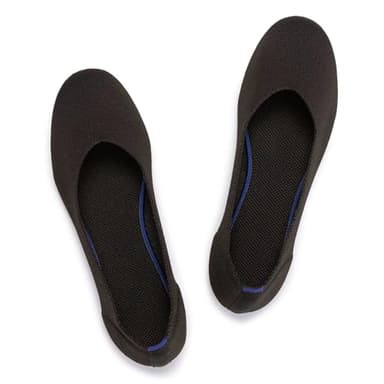 Frank Mully Women's Knit Ballet Flat Round Toe Flat Shoes Slip On Classic Low Wedge Ballerina Shoes, Bronze,10 - Image 1