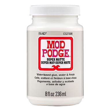 Mod Podge Super Matte, Premium All-in-One Glue, Sealer, and Finish, 8 fl oz, CS27596, Clear - Image 1