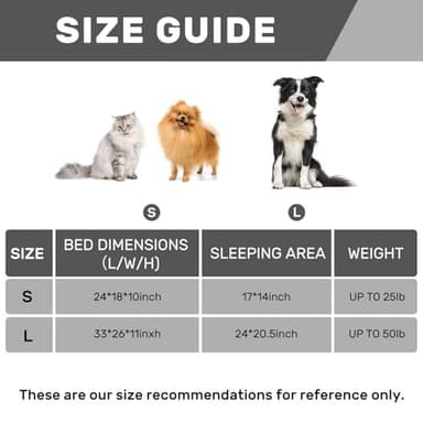 Hollypet Fluffy Plush Dog Cat Pet Couch Soft Calming Sofa Bed for Medium Small Cats and Dogs, Gray - Image 9