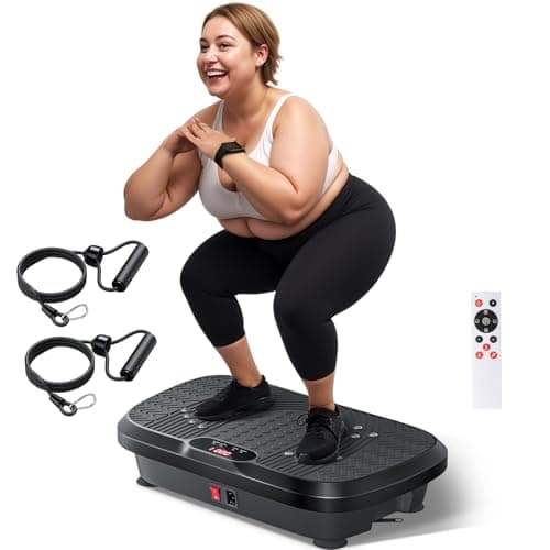 Vibration Plate Exercise Machine, Whole Body Workout Vibration Plate for Lymphatic Drainage, 240 Adjustable Speeds Power Vibrating Plate Home Fitness Platform for Shaping, Max Weight 330lbs - Image 1