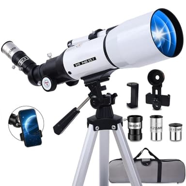 Uonol Telescope for Adults High Powered 70mm Aperture 400mm(16X-120X),Refractor Telescopes for Astronomy Beginners with Tripod,Phone Adapter,Carry Bag - Image 1
