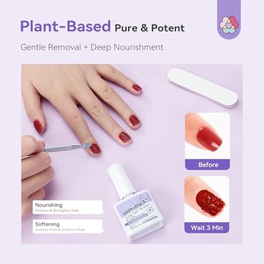 SAVILAND SSPro X Dip Powder Remover Kit: Gentle & Easy Dip Nails Removal No Need Soaking Or Wrapping with Nail File Nail Scraper for Dipping Powder 0.5 Floz Home Use - Image 2