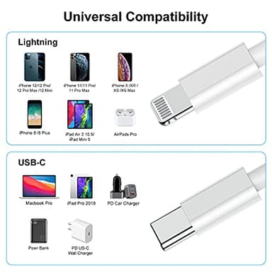 Long iPhone 12 13 14 Fast Charger Cable 10ft,[Apple MFi Certified] USB C to Lightning Cable,Type C Port Support Apple Charging Cord for iPhone 14 Pro/14/13 Pro/12 Pro Max/12 Mini/11 Pro/XS/XR/iPad. - Image 7