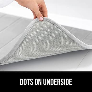 GORILLA GRIP Memory Foam Bath Mat, Soft Absorbent US Designed Bathroom Rug, Gripping Dots Machine Washable Bathmat, Cushioned Floor Mats, Shower Sink Rugs Room Décor Accessories, 30x20 Light Gray - Image 5