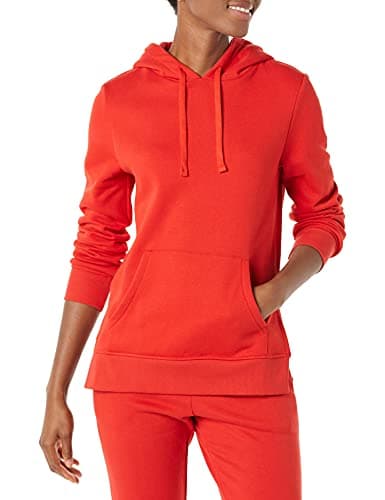 Amazon Essentials Women's Fleece Hooded Tunic Sweatshirt, Red, XX-Large - Image 1