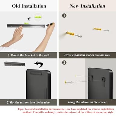 Fabuday Bathroom Mirror Over Sink - 24x36 Inch Black Framed Rectangle Bathroom Mirror for Vanity, Wall Mounted Bathroom Mirrors for Restroom, Farmhouse, Entryway, Hangs Vertically or Horizontally - Image 7