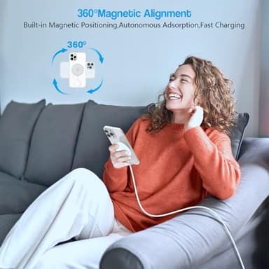 10FT Magnetic Wireless Charger,15W Fast Apple Mag-Safe Charger for iPhone 17/16/15 PD with USBC Apple Fast Charging Block 10Foot Quick Charge for iPhone 17/17 Air/17 16 15 Pro/Pro Max/14/13/12/AirPods - Image 6