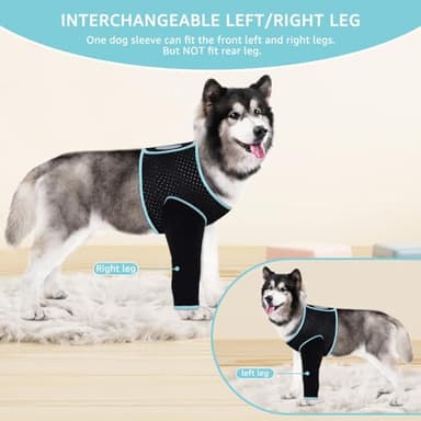 Comwish Recovery Sleeve for Dogs, Front Leg Protection After Surgery, Dog Leg Sleeve to Stop Licking, Bite and Keep Dry, Machine Washable Waterproof Abrasion Resistant Dog Recovery Sleeve (XXL) - Image 2