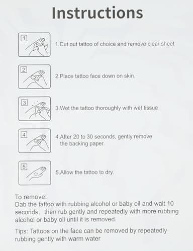 Purple Ombre Temporary Patterns Tattoo – Realistic Waterproof Body Art for Cosplay, Halloween, and Party Makeup (5 PCS) - Image 7