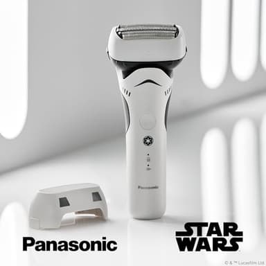 Panasonic Electric Shaver, Special Edition Star Wars Stormtrooper Design, Wet Dry Men’s Shaver with 3-Blade Cutting System and Pop-Up Trimmer - ES-SWLT2W - Image 2