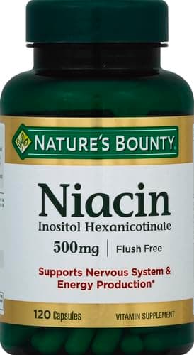 Nature's Bounty Niacin 500mg Flush Free, Cellular Energy Support, Supports Nervous System Health, 120 Capsules - Image 4