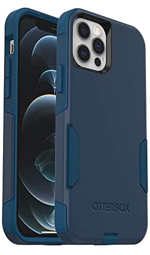 OtterBox iPhone 12 & iPhone 12 Pro Commuter Series Case - Bespoke Way (Blazer Blue/Stormy SEAS Blue), Slim & Tough, Pocket-Friendly, with Port Protection - Image 1
