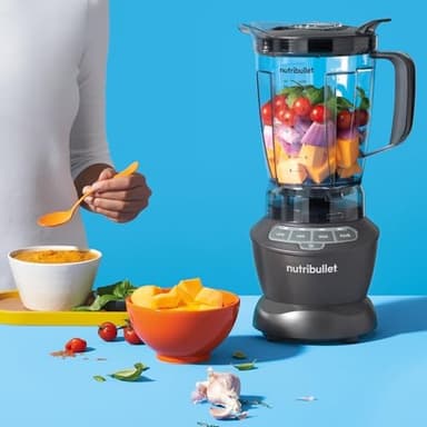 nutribullet Countertop Blender for Shakes, Smoothies, Food Prep, and Frozen Blending, 64 Ounces, 1200 Watt, Dark Gray NBF50400 - Image 7