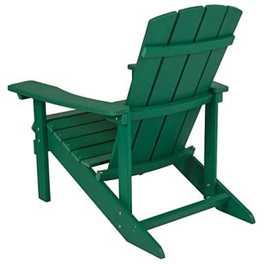 Flash Furniture Charlestown Commercial Grade Indoor/Outdoor Adirondack Chair, Weather Resistant Durable Poly Resin Deck and Patio Seating, Green - Image 6