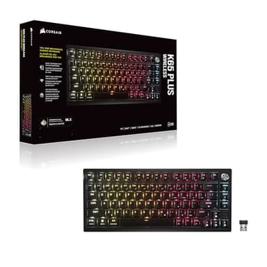 Corsair K65 Plus Wireless 75% RGB Hot-Swappable Mechanical Gaming Keyboard – Pre-Lubricated MLX Fusion Tactile Switches – Dual-Layer Sound Dampening – PBT Keycaps – QWERTY NA – Black - Image 13