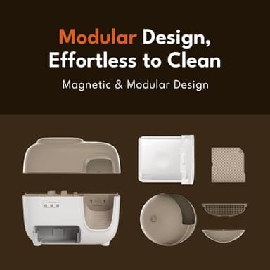 PetSnowy Self-Cleaning Automatic Cat Litter Box with Odor Control TiO2 System, Robot Litter Box with Auto-Packing, App Control, Large Cats & Multiple Cats (2025 Premium Version) - Image 5