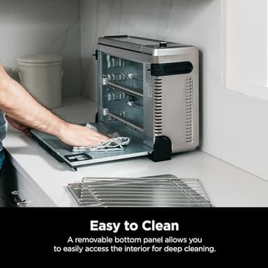 Ninja Digital Air Fry Countertop Oven, 8-in-1 Functionality, 1800W, Flip-Up Design, XL Capacity, Air Fry Basket, Wire Rack & Crumb Tray, Silver, SP101 - Image 9