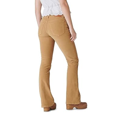 Lucky Brand Women's High Rise Corduroy Stevie Flare Jean, Cider - Image 2
