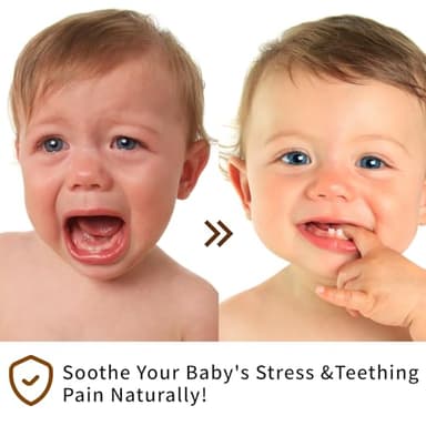 Teething Roller All Natural for Babies, Natural Gum Relief with Chamomile & Rose Oil, Gentle Massage Applicator for Soothing Infant Teething Pain, Essential Oil Massage Roller (2) - Image 8