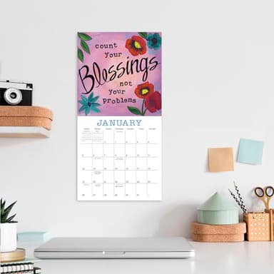 A Year of Hope and Inspiration 2025 Mini Calendar — By Deborah Mori, 7" x 7" - Image 2
