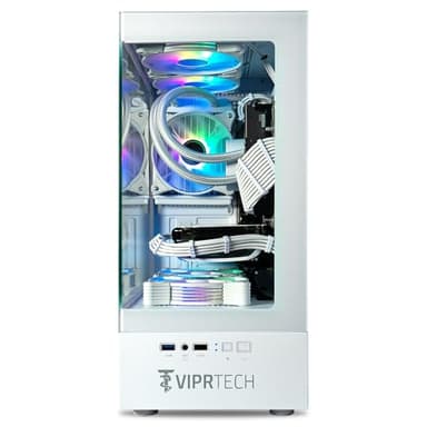 ViprTech Stryker 3.0 Liquid-Cooled PC - AMD Ryzen 7 (4.1GHz Turbo), RTX 3060 12GB, 32GB DDR4 3200, 1TB NVMe SSD, 700W PSU, WiFi BT, Win 11 Pro, RGB, Gaming Desktop Computer Prebuilt, White - Image 4