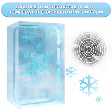 Antarctic Star Beverage Refrigerator Cooler -120 Can Mini Fridge Glass Door for Soda Beer or Wine Constant Glass Door Small Drink Dispenser Clear Front Door for Home, Office Bar 3.2cu.ft - Image 5
