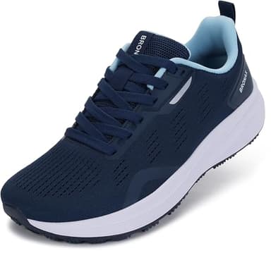 BRONAX Wide Road Running Shoes for Women Outdoor Size 6.5w Walking Jogging Runny Comfy Fashion Rubber Casual Rubber Sole Female Sneakers Lightweight Ladies Footwear Blue 37 - Image 1