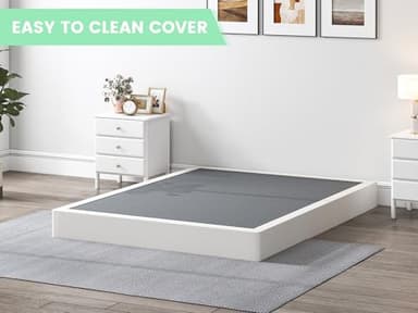 QEROMY 7 Inch Low Profile Box Spring, Sturdy Metal Frame Mattress Foundation, Easy Assembly, Quiet & Noise-Free, Queen Size - Image 4