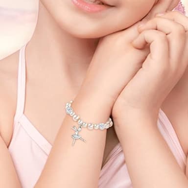 Sereney Dance Recital Gifts for Girls Daughter Dance Bracelet as Dance Gifts for Her, Handmade Sparkly Dance Teacher Appreciation Gifts as Dance Sister Gifts Dance Accessories to Daughter Nephews - Image 2