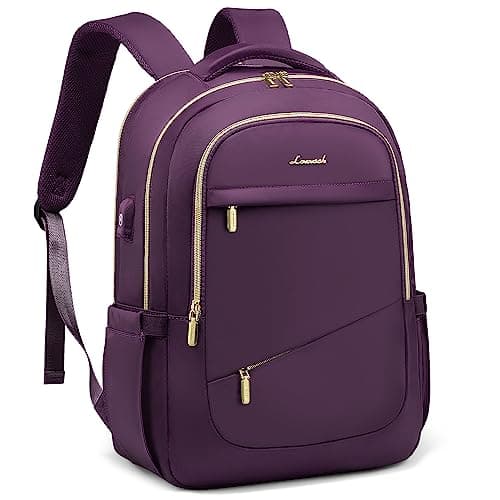 LOVEVOOK Laptop Backpack for Women, 17 Inch Slim Computer Bag with Separate Computer Compartment for Work Travel Business - Image 1