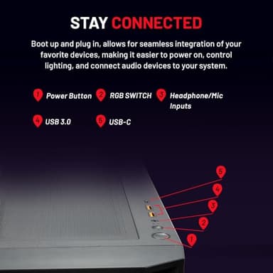 Skytech Gaming Rampage Desktop PC, Ryzen 7 9700X 3.8 GHz (5.5GHz), NVIDIA RTX 5070 Ti 16GB, 1TB Gen4 NVMe SSD, 32GB DDR5 RAM 5600 RGB, 850W Gold ATX 3 PSU, 360mm ARGB AIO, Wi-Fi, Win 11 - Image 7