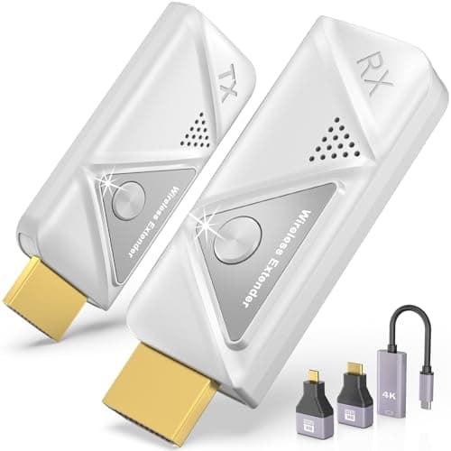 Wireless HDMI Transmitter and Receiver 328FT/100M,4K Decode 1080P Output Wireless HDMI Extender,2.4G/5G Plug&Play Portable Wireless,for Streaming Video and Audio to Monitor from Laptop/TV Box - Image 1