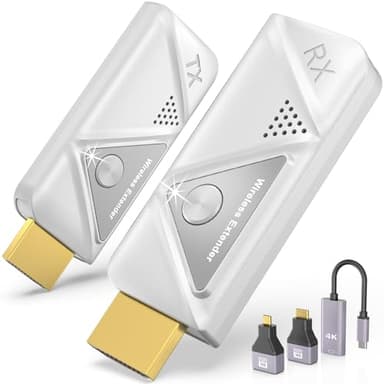 Wireless HDMI Transmitter and Receiver 328FT/100M,4K Decode 1080P Output Wireless HDMI Extender,2.4G/5G Plug&Play Portable Wireless,for Streaming Video and Audio to Monitor from Laptop/TV Box - Image 1