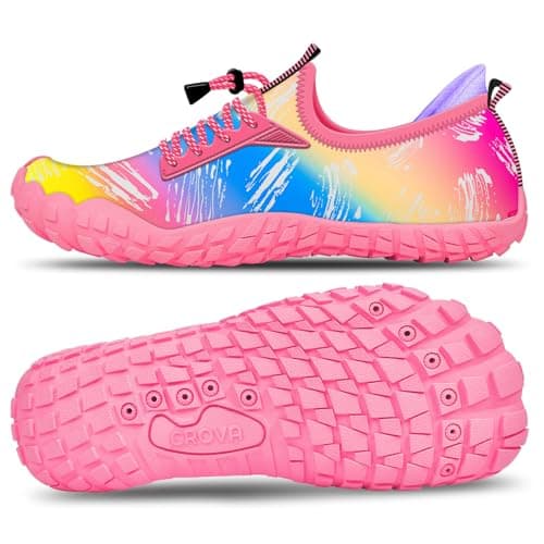 Built-in Heel Grips Water Shoes for Kids Girls Boys Hiking Shoes Wide Barefoot Swim Beach Pools Aqua Socks Slip-On Quick Dry Lightweight for Big Little Kids Toddler - Image 1